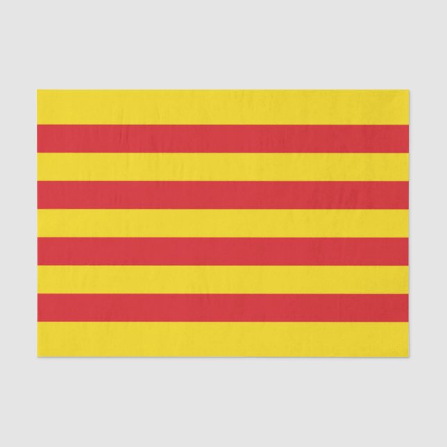 Papier Mousseline Drapeau catalan (Recto)