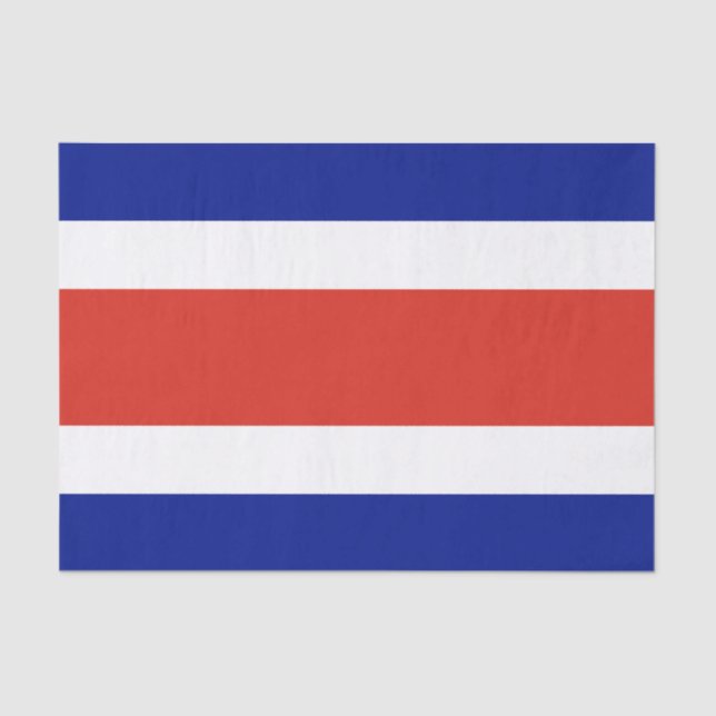 Papier Mousseline Drapeau civil du Costa Rica (Recto)