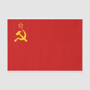 Papier Mousseline Drapeau communiste de l'URSS faucille et marteau
