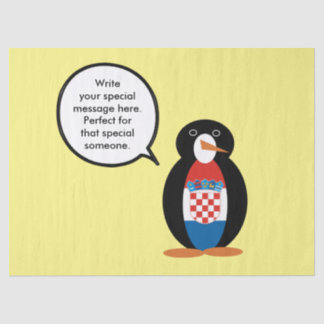 Papier Mousseline Drapeau Croate Ms Penguin Personnalisé Parlant 