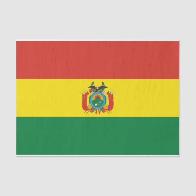 Papier Mousseline Drapeau de Bolivie patriotique (Recto)