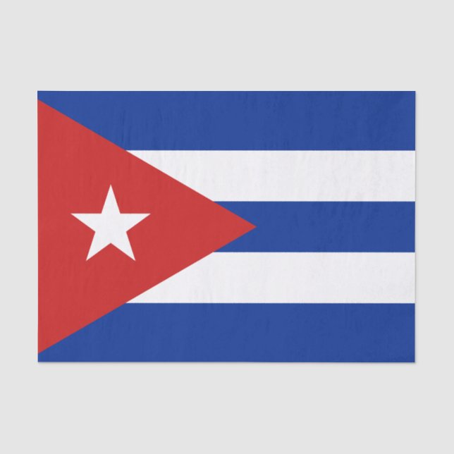 Papier Mousseline Drapeau de Cuba (Recto)