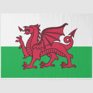 Papier Mousseline Drapeau de dragon au Pays de Galles, Drapeau natio