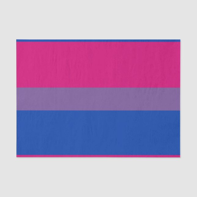 Papier Mousseline Drapeau de fierté bisexuel (Recto)