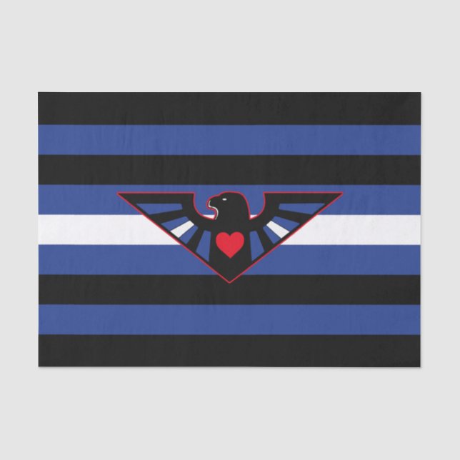 Papier Mousseline Drapeau de fierté d'aigle en cuir (Recto)