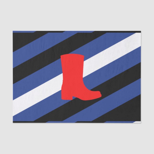 Papier Mousseline Drapeau de fierté de bottes (Recto)