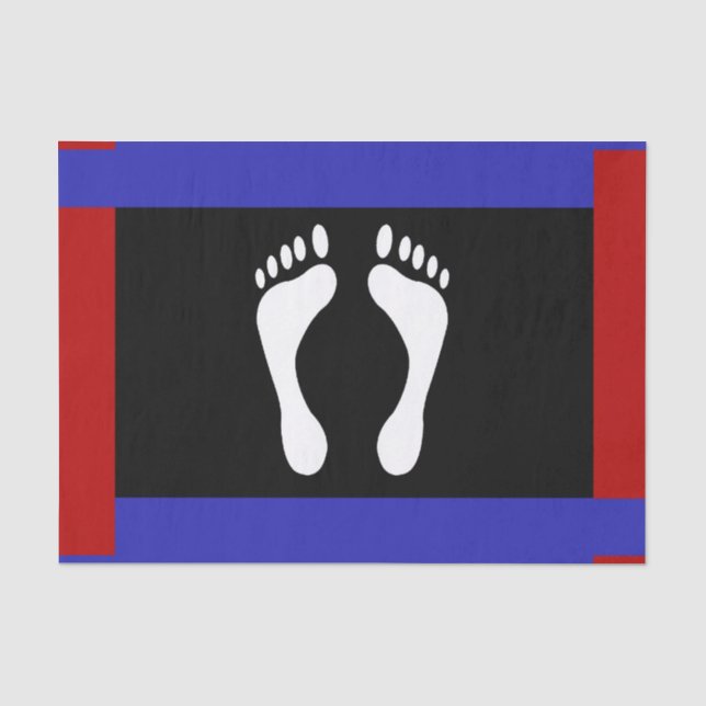 Papier Mousseline Drapeau de fierté de pied (empreinte de pied) (Recto)