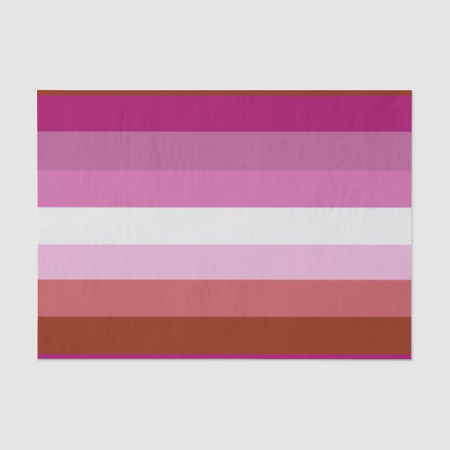 Papier Mousseline Drapeau de fierté lesbienne (Origine) (Recto)