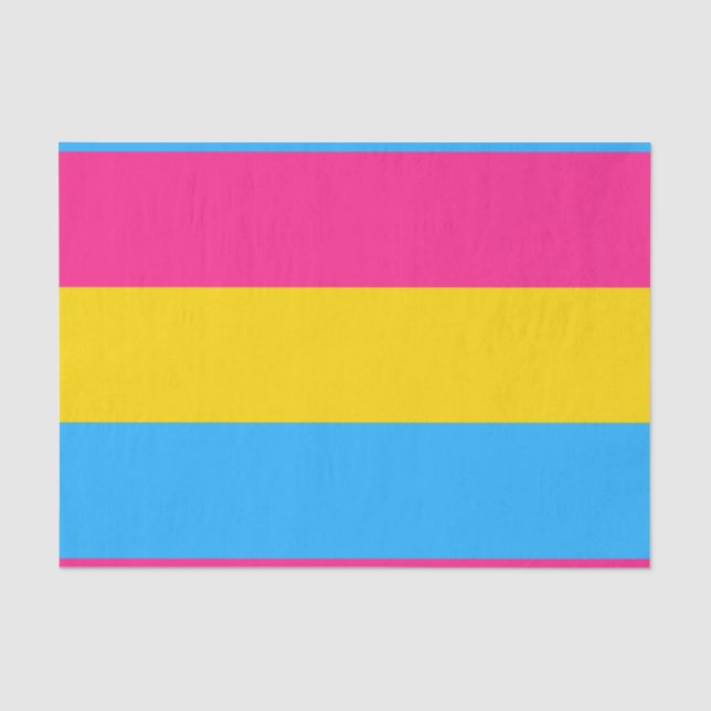 Papier Mousseline Drapeau de fierté pansexuelle horizontal (Recto)