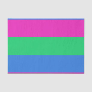Papier Mousseline Drapeau de fierté polysexuelle