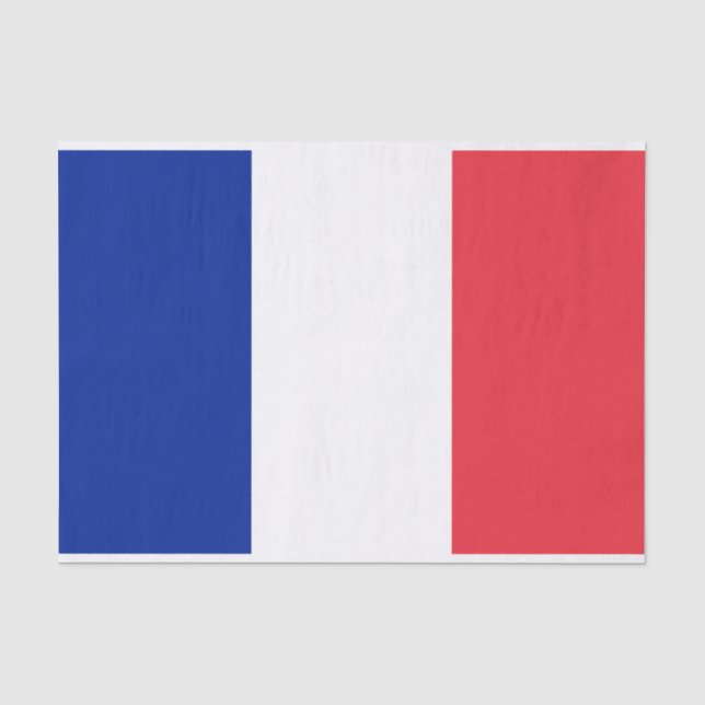 Papier Mousseline Drapeau de France Tissu Paper (Recto)