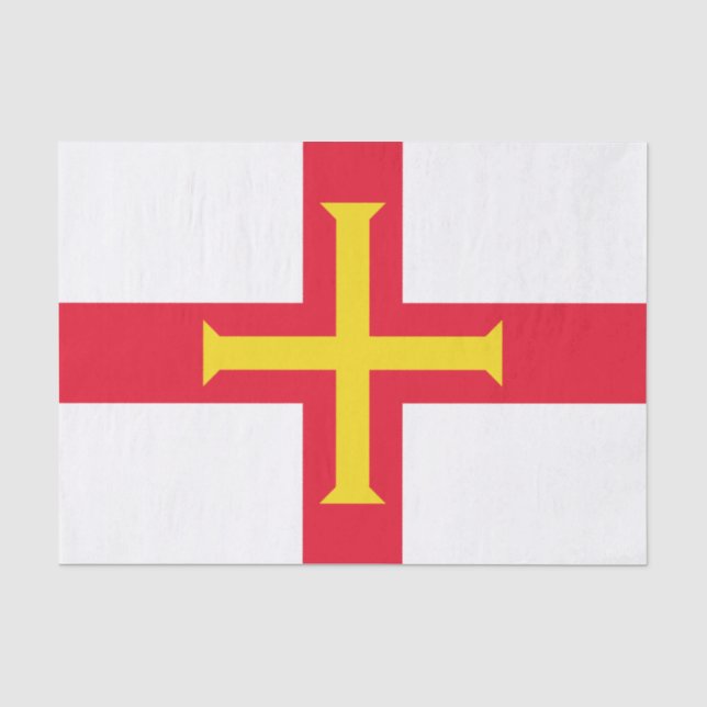 Papier Mousseline Drapeau de Guernesey (Recto)