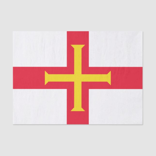 Papier Mousseline Drapeau de Guernsey (Recto)