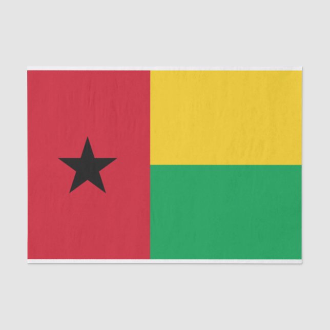 Papier Mousseline Drapeau de Guinée-Bissau (Recto)