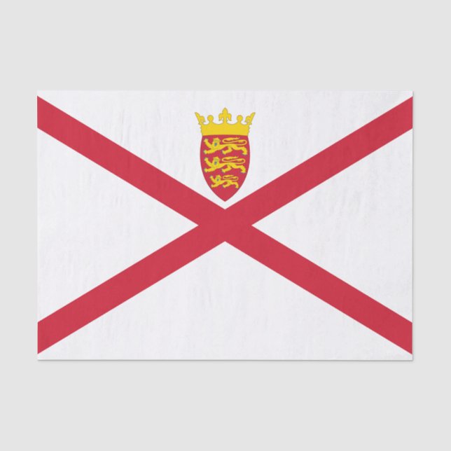 Papier Mousseline Drapeau de Jersey (Recto)