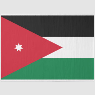 Papier Mousseline Drapeau de Jordanie