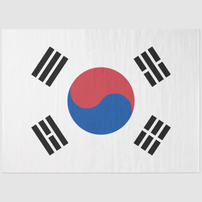 Papier Mousseline Drapeau de la Corée du Sud (ROK) (Recto)
