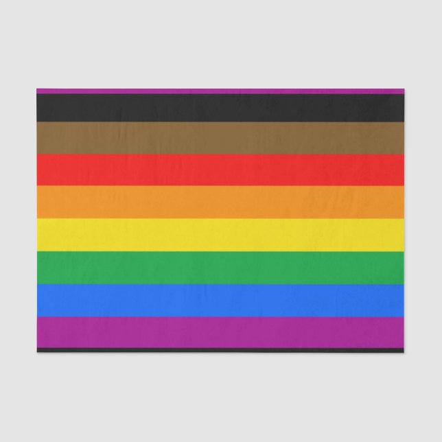 Papier Mousseline Drapeau de la fierté arc-en-ciel de Philly (Recto)