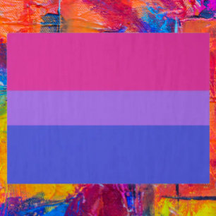 Papier Mousseline Drapeau de la fierté bisexuelle