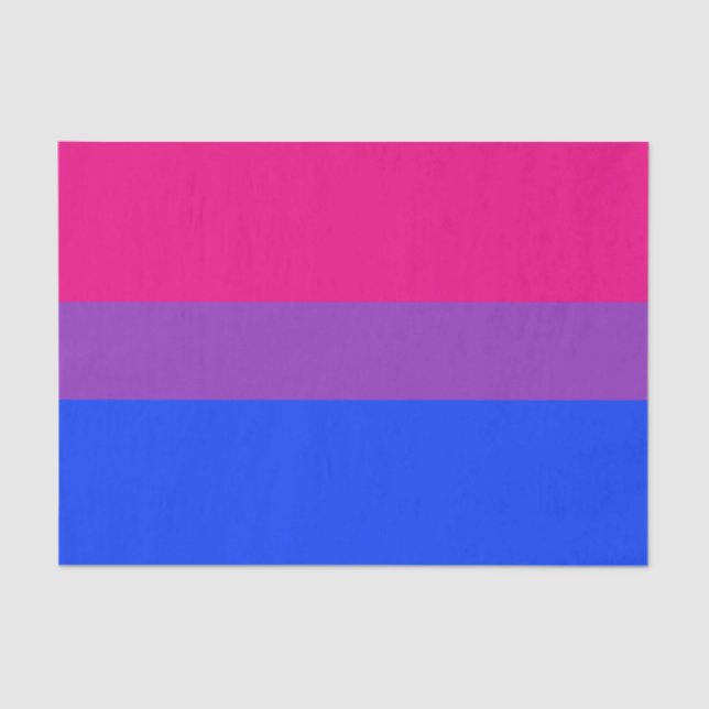 Papier Mousseline Drapeau de la fierté bisexuelle (Recto)