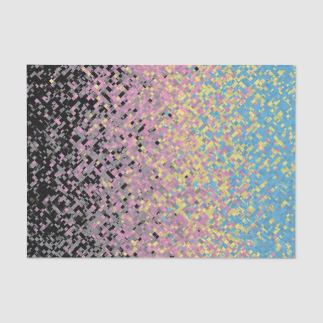 Papier Mousseline Drapeau de la Fierté Polygenre Pixellée Trippy (Recto)