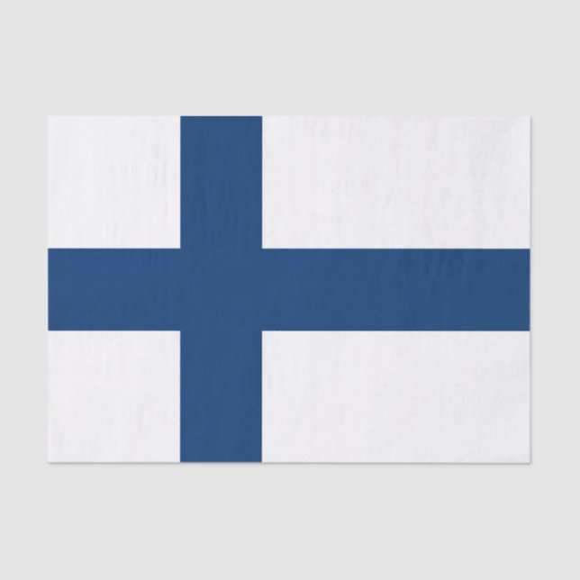 Papier Mousseline Drapeau de la Finlande (Recto)