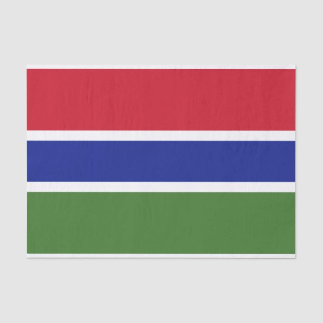 Papier Mousseline Drapeau de la Gambie (Recto)