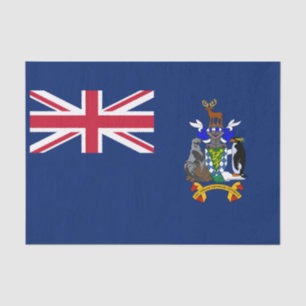 Papier Mousseline Drapeau de la Géorgie du Sud et des îles Sandwich 