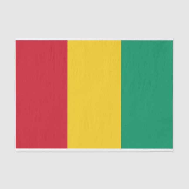 Papier Mousseline Drapeau de la Guinée (Recto)