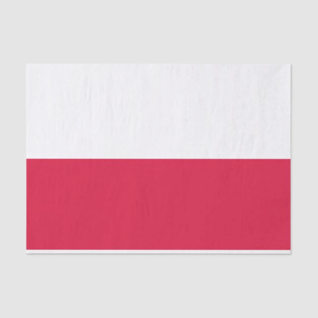 Papier Mousseline Drapeau de la Pologne (Recto)