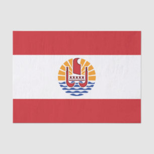 Papier Mousseline Drapeau de la Polynésie française