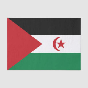 Papier Mousseline Drapeau de la République arabe sahraouie démocrati