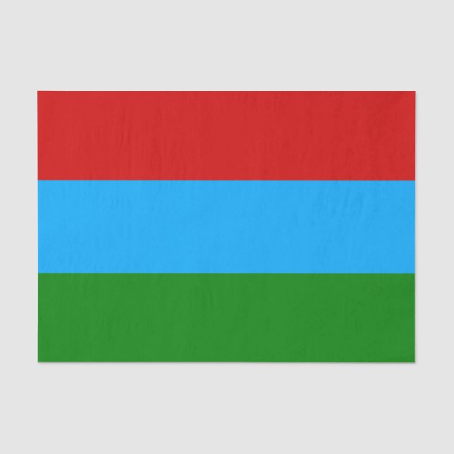 Papier Mousseline Drapeau de la République de Carélie (Recto)