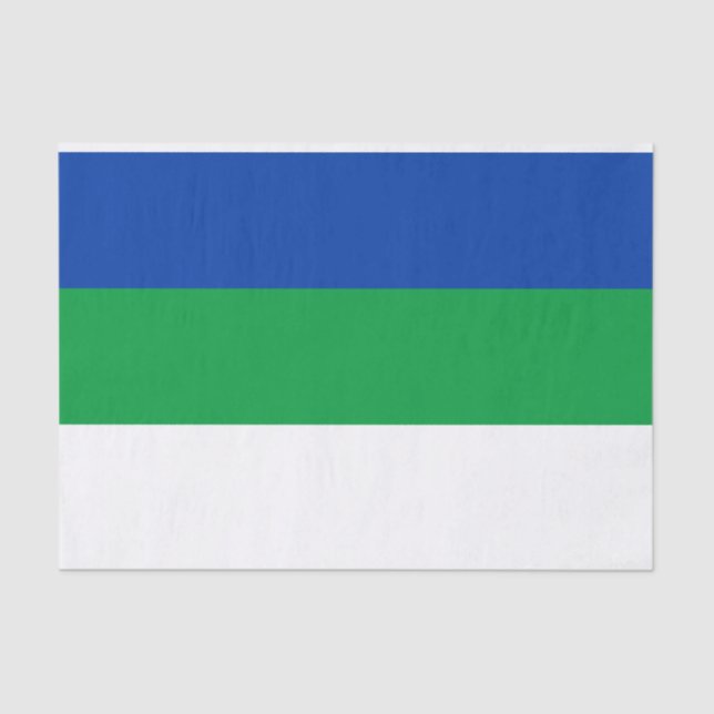 Papier Mousseline Drapeau de la République de Komi (Recto)
