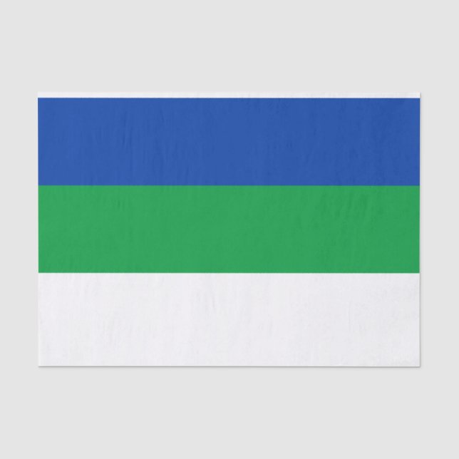Papier Mousseline Drapeau de la République Komi (Recto)