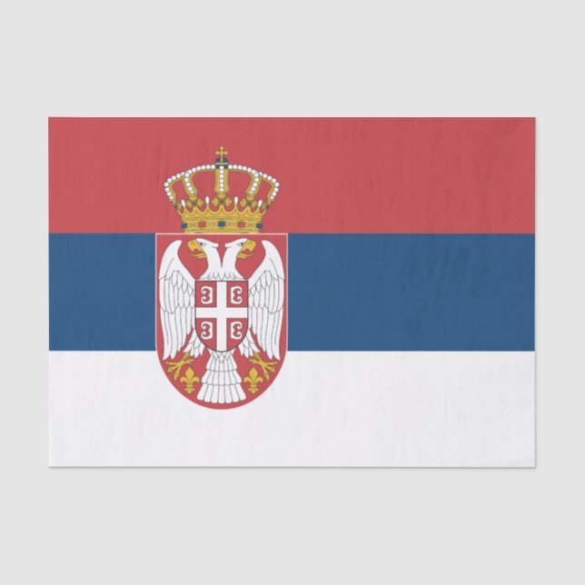 Papier Mousseline Drapeau de la Serbie (Recto)