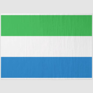 Papier Mousseline Drapeau de la Sierra Leone