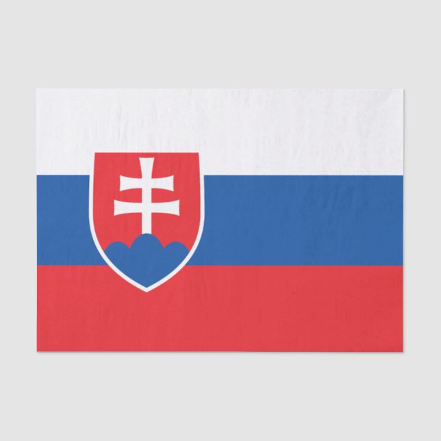 Papier Mousseline Drapeau de la Slovaquie (Recto)