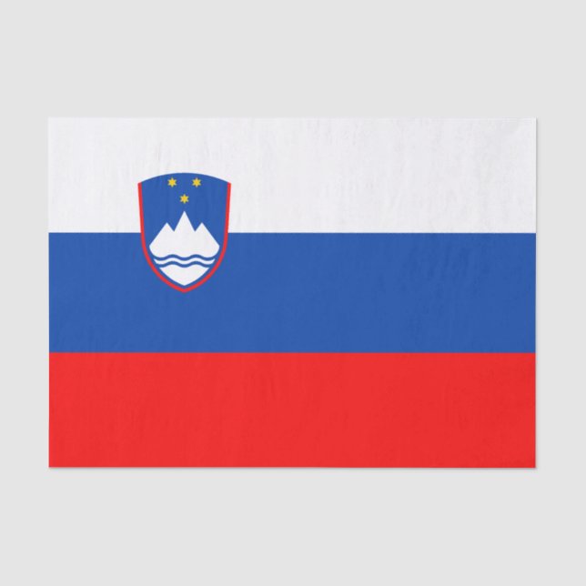 Papier Mousseline Drapeau de la Slovénie (Recto)