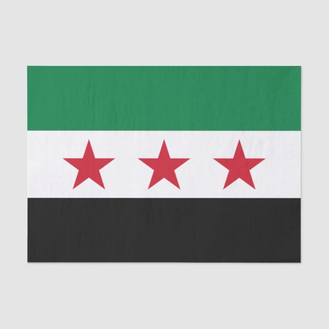 Papier Mousseline Drapeau de la Syrie (Recto)