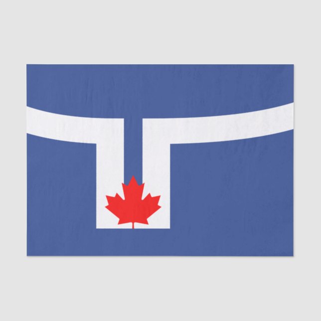 Papier Mousseline Drapeau de la ville de Toronto (Canada) (Recto)