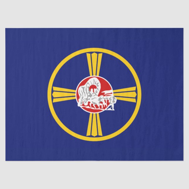 Papier Mousseline Drapeau de la ville d'Omaha (Nebraska) (Recto)