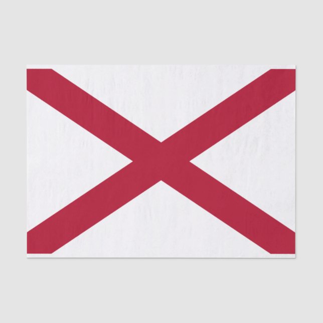 Papier Mousseline Drapeau de l'Alabama (Recto)