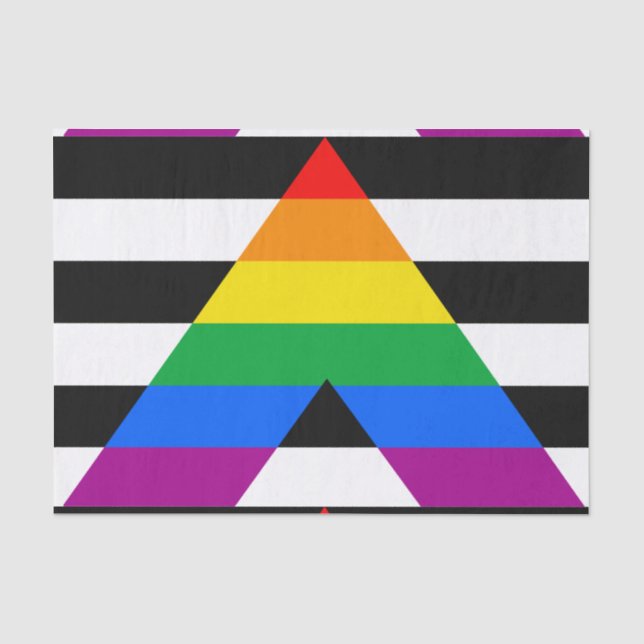 Papier Mousseline Drapeau de l'allié LGBTQ+ (Recto)