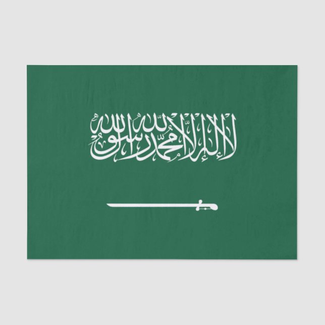 Papier Mousseline Drapeau de l'Arabie saoudite (Recto)