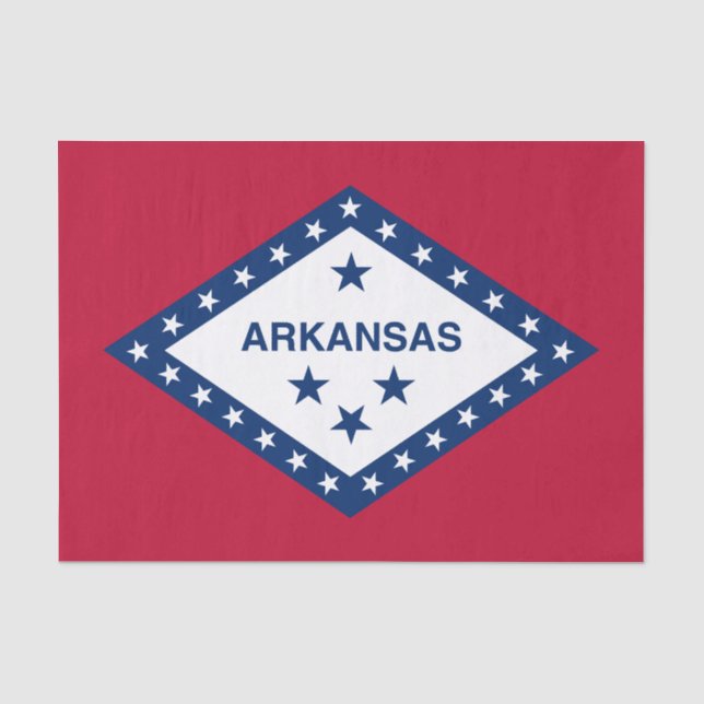 Papier Mousseline Drapeau de l'Arkansas (Recto)