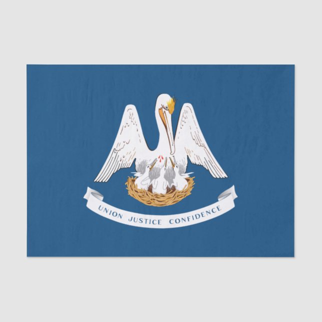 Papier Mousseline Drapeau de l'État de Louisiane (Recto)
