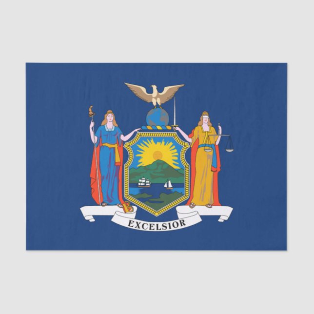 Papier Mousseline Drapeau de l'État de New York (Recto)