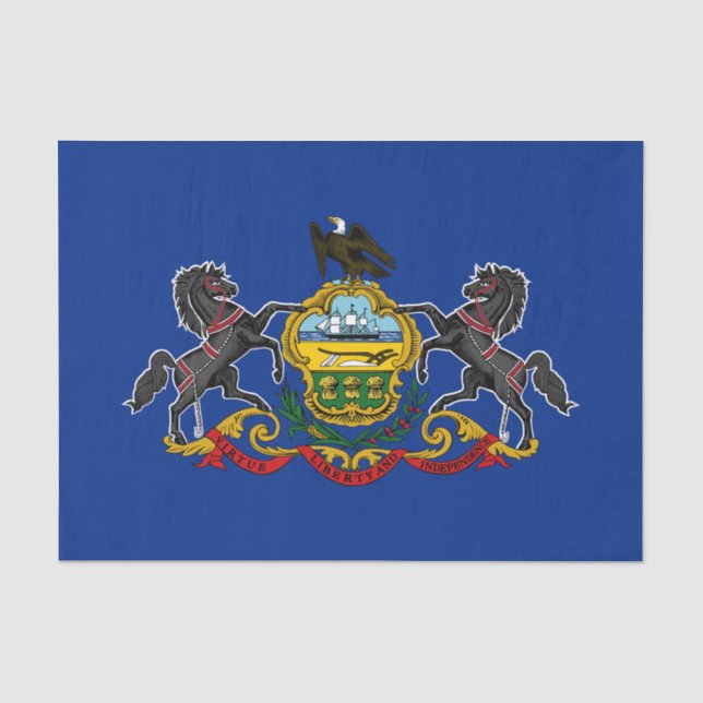 Papier Mousseline Drapeau de l'État de Pennsylvanie (Recto)