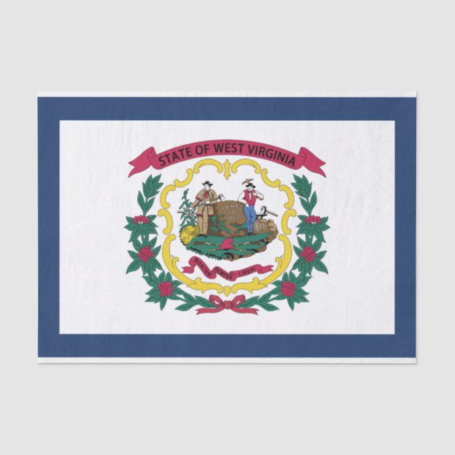 Papier Mousseline Drapeau de l'État de Virginie-Occidentale (Recto)